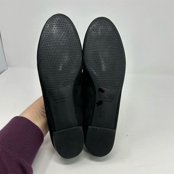 Stuart Weitzman Women's Black Woven Slip-On Loafers Size 9.5 SS (Super Slim) - Picture 8 of 12